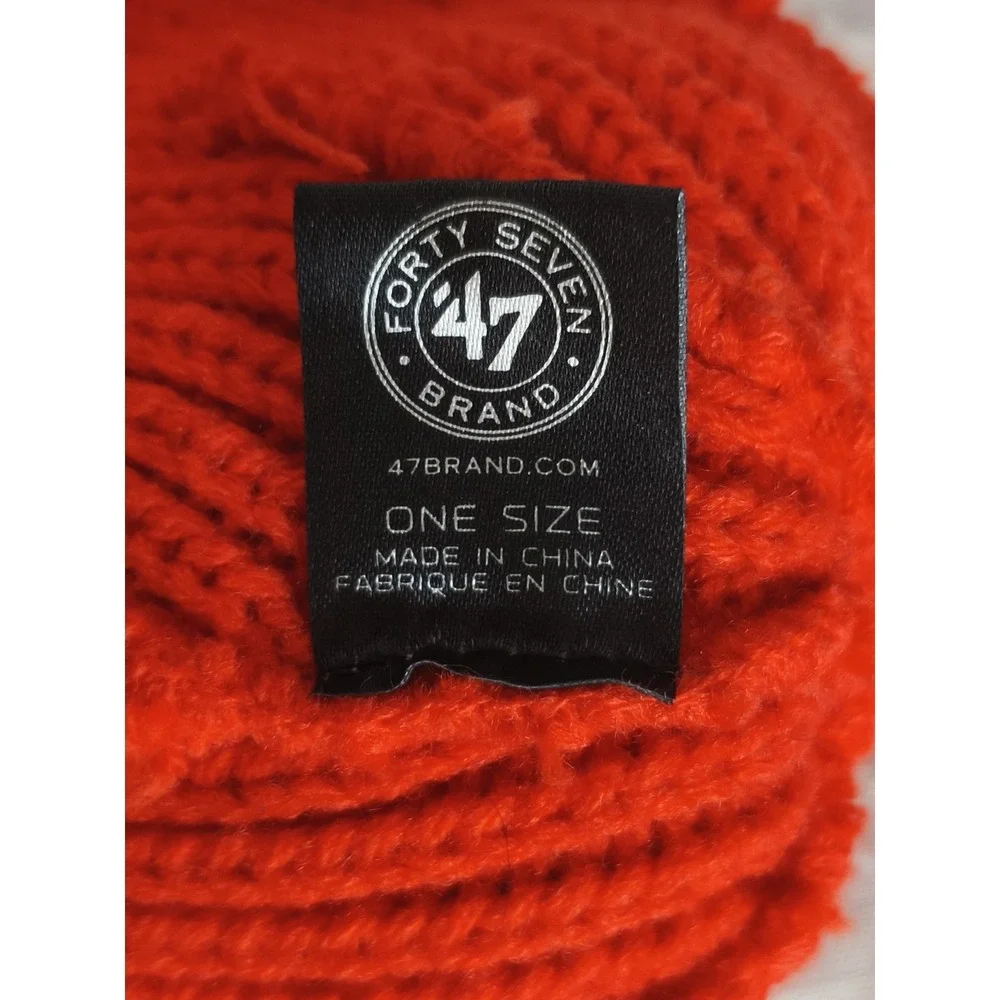 Denver Broncos 47 Brand Beanie Pom Pom Winter Hat One Size NFL‎ branded